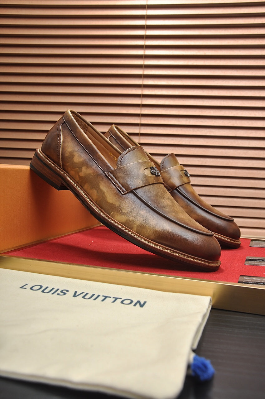 LV FLEX LOAFER IN MOCHA BROWN CALFSKIN