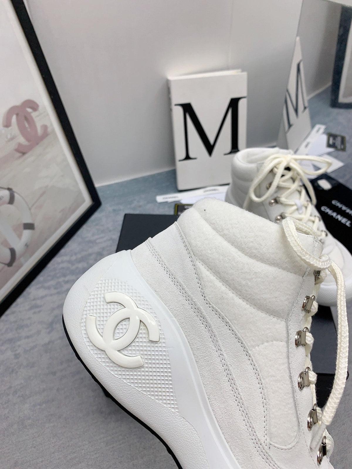 CC Sneaker Boots In White Calfskin  148775