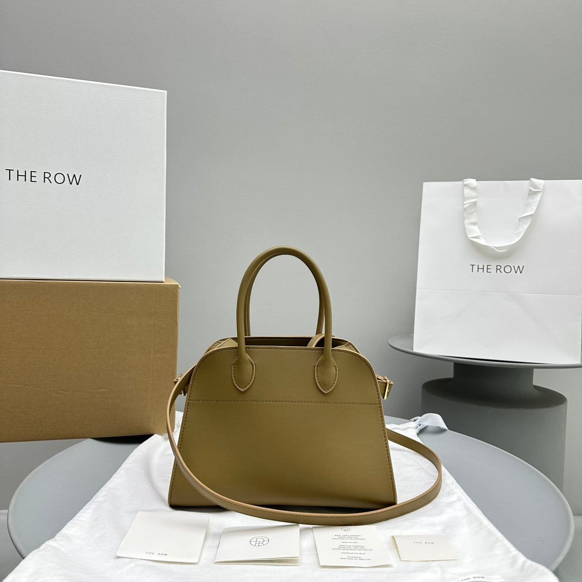 The Row Margaux 10 26cm Tote Bag In Smooth Calfskin