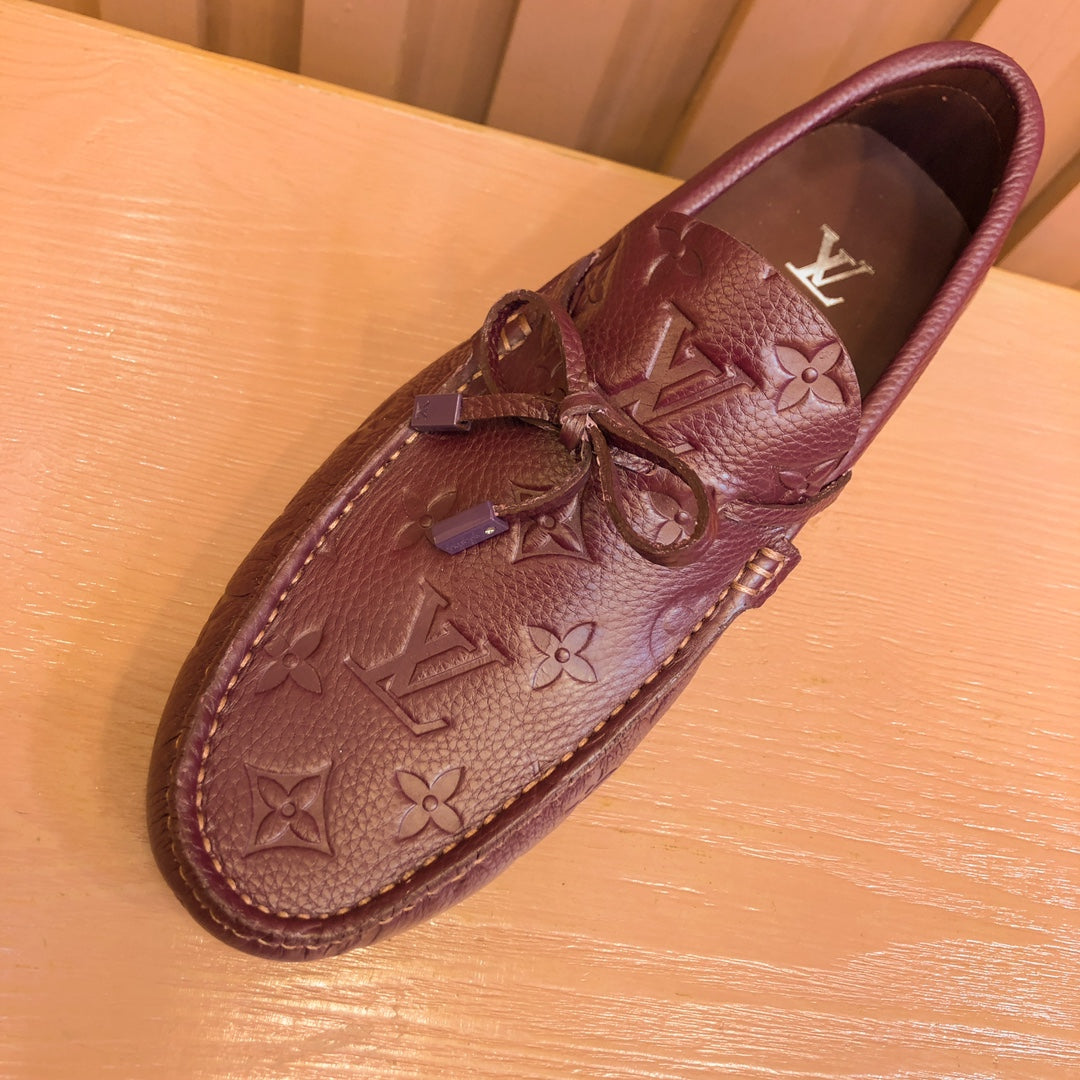 LV LOAFER IN JAM PURPLE EMBOSSED CALFSKIN