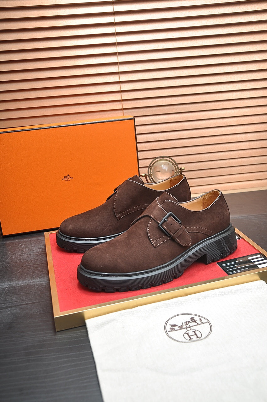 HM MONK STRAP BROWN SUEDE