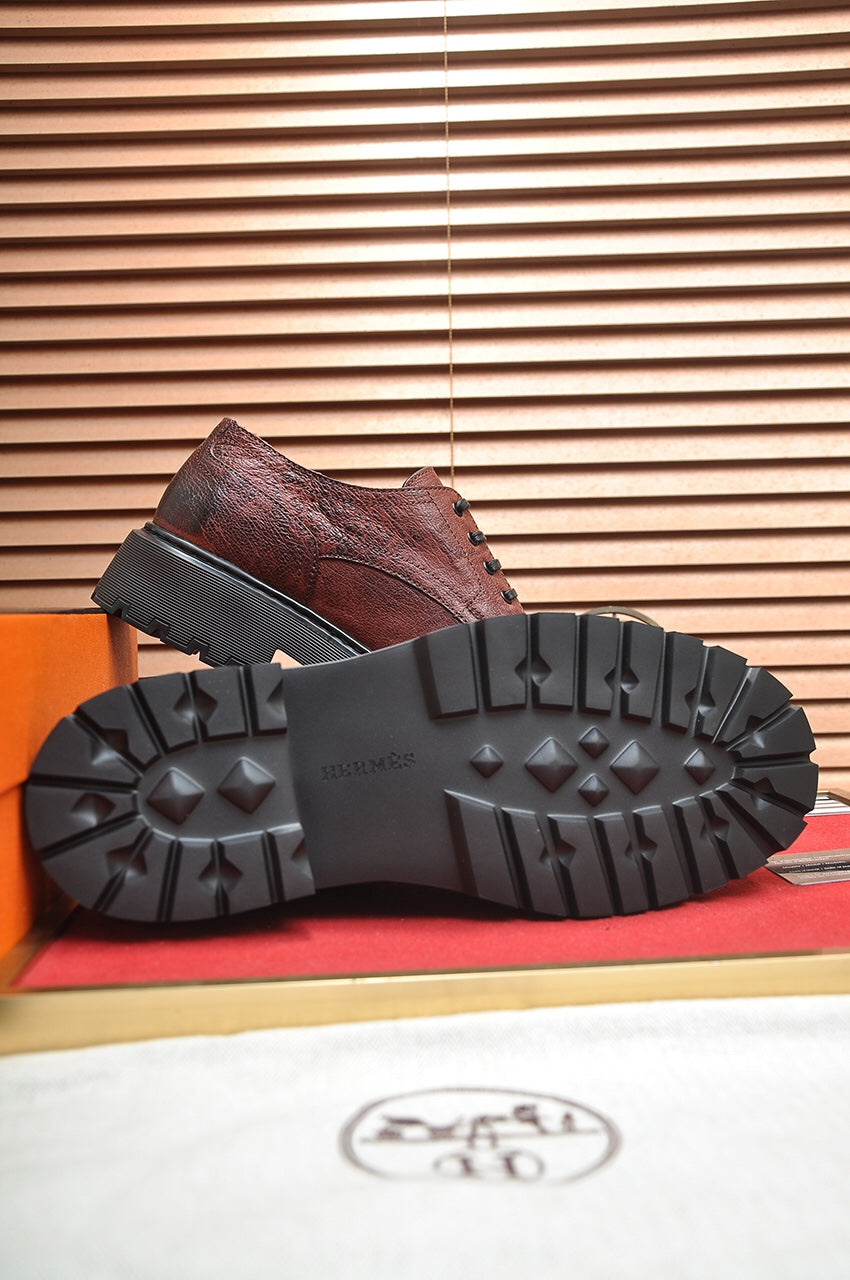 HM DANIEL TRAMPING SHOE CHESTNUT WRINKLE CALFSKIN