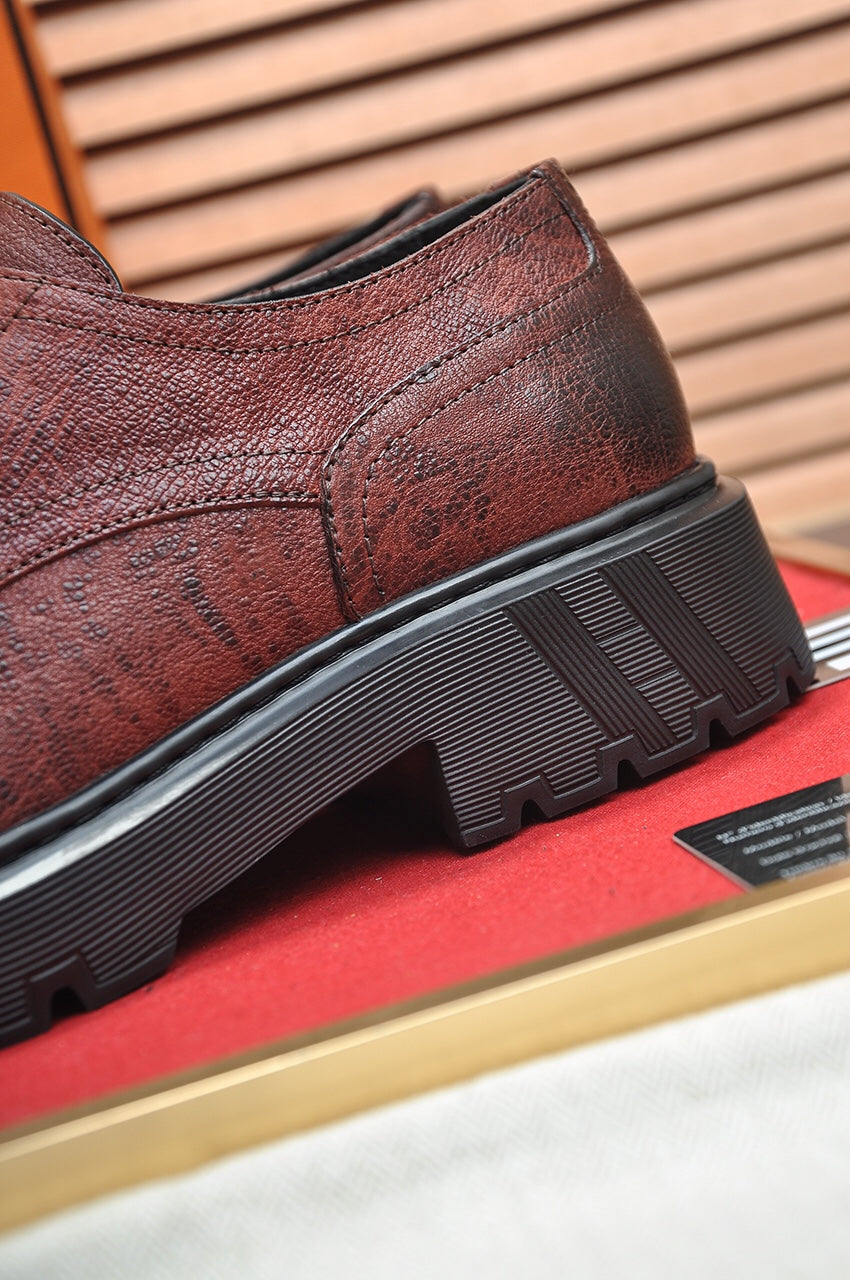HM DANIEL TRAMPING SHOE CHESTNUT WRINKLE CALFSKIN