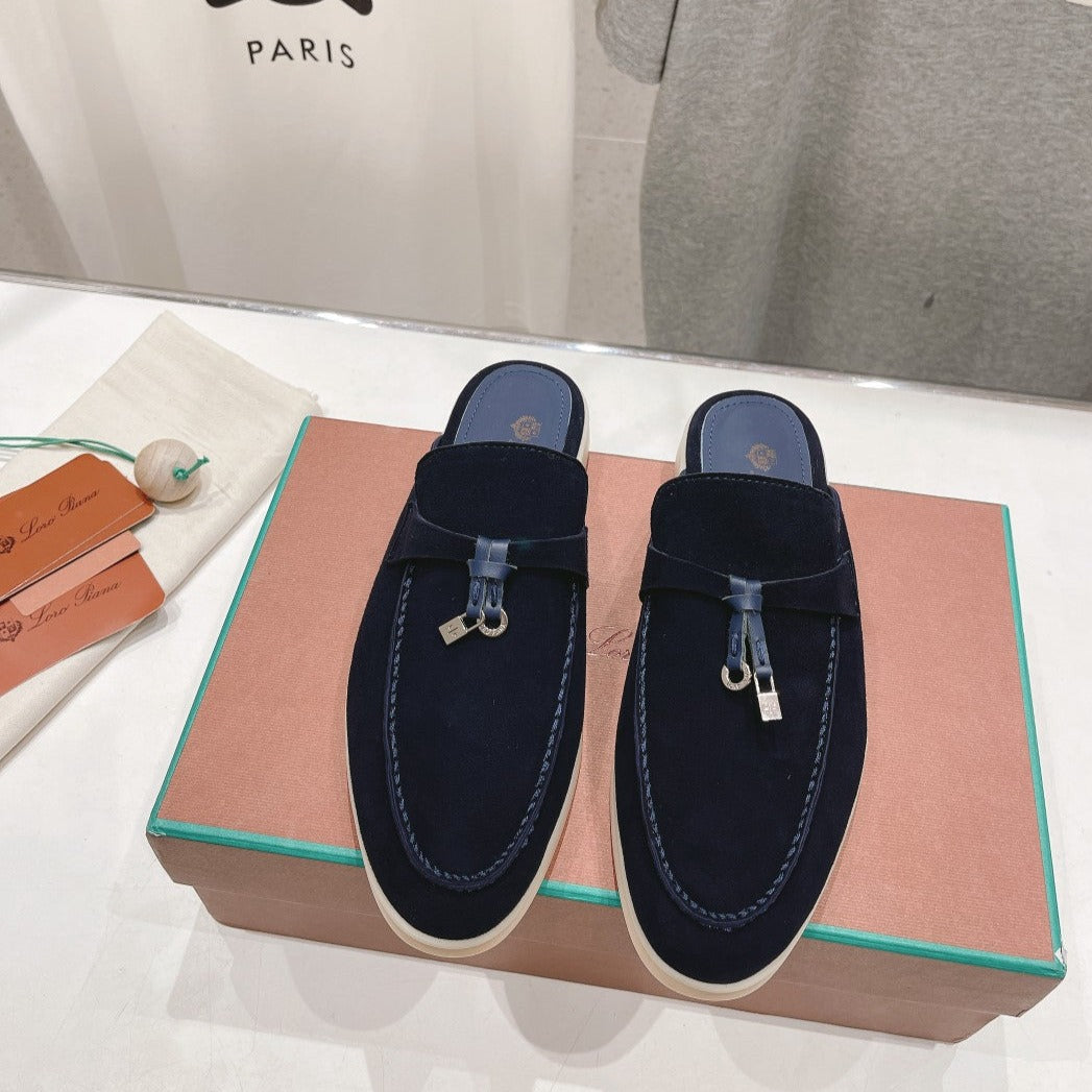 LP CHARMS WALK BABOUCHE LOAFERS DENIM SUEDE