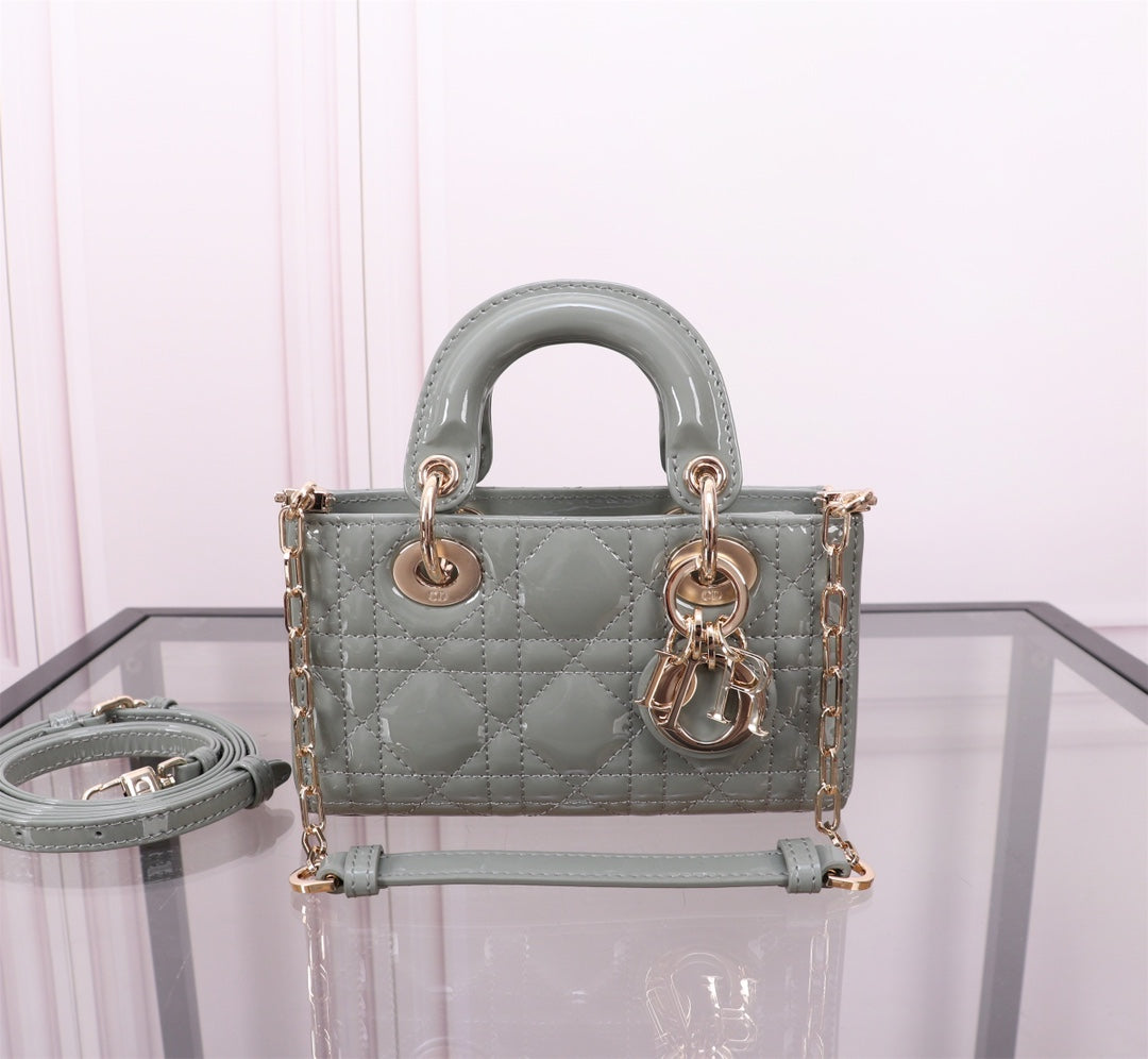 MICRO LADY D-JOY 16.5  ROCK GRAY LAMBSKIN