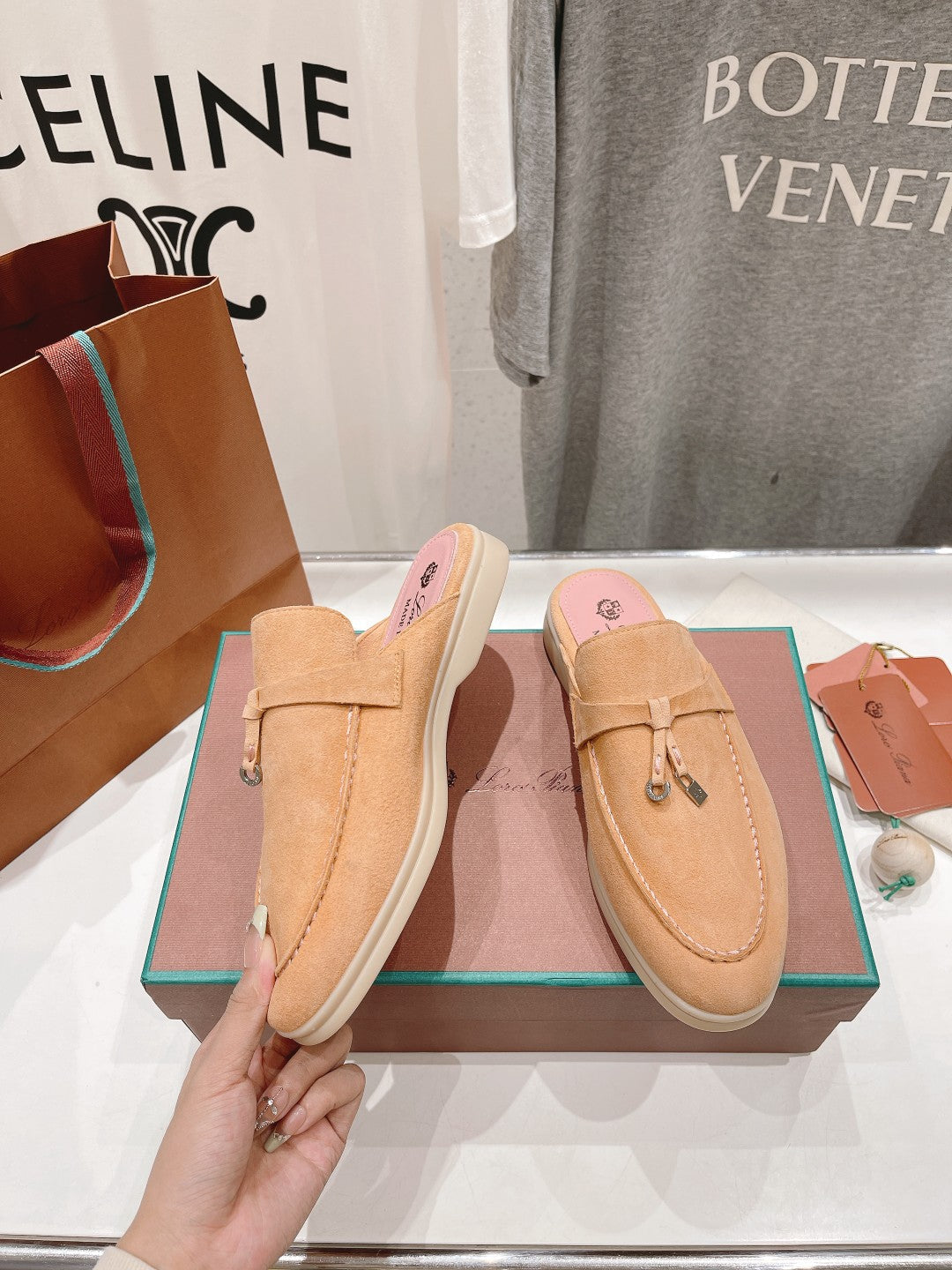 LP CHARMS WALK BABOUCHE LOAFERS CANTALOUPE SUEDE