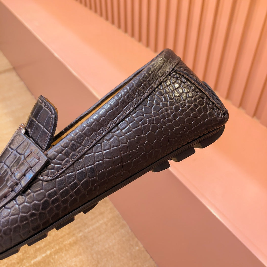 LV LOAFER IN BLACK DAMIER CALFSKIN