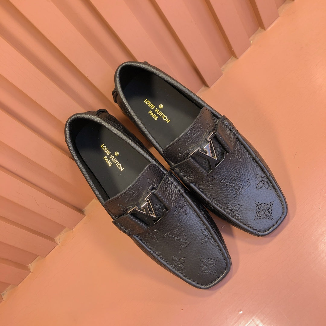 LV LOAFER IN BLACK MONOGRAM CALFSKIN