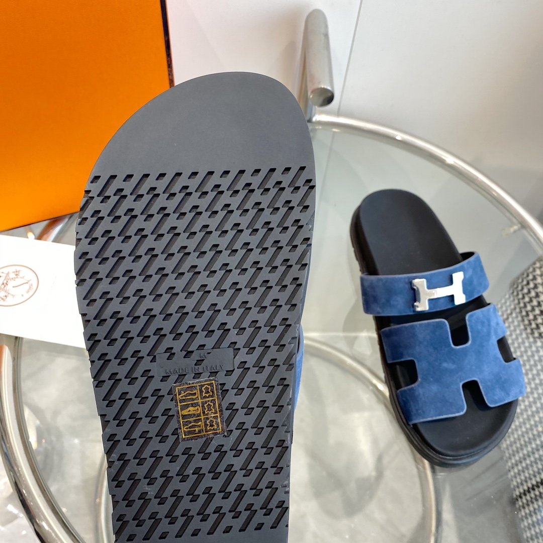 Chypre Sandal Blue Suede