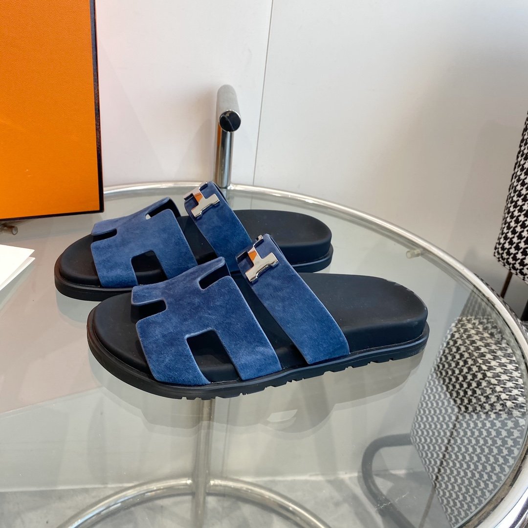 Chypre Sandal Blue Suede