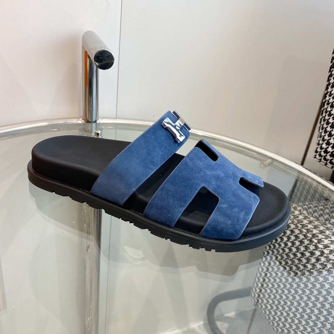 Chypre Sandal Blue Suede