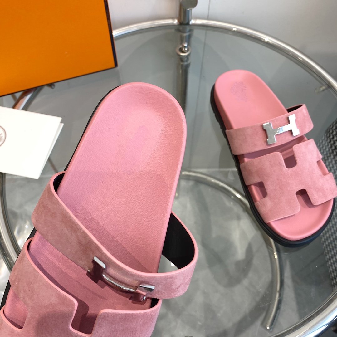 Chypre Sandal Pink Suede