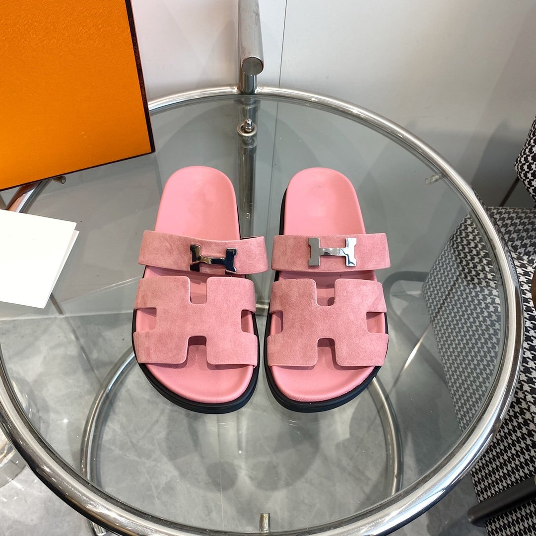 Chypre Sandal Pink Suede