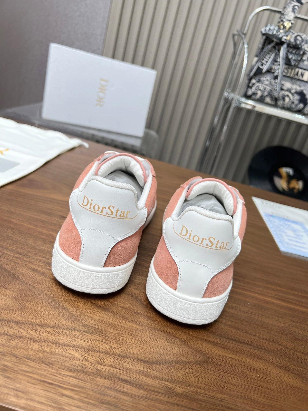 CD Star Sneaker Pink Orange Suede And Calfskin