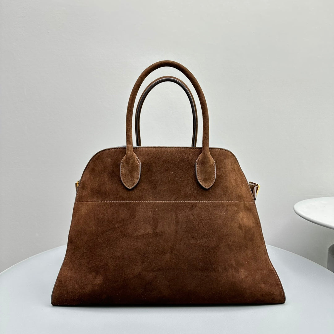 The Row Margaux 15 38cm Tote Bag In Suede