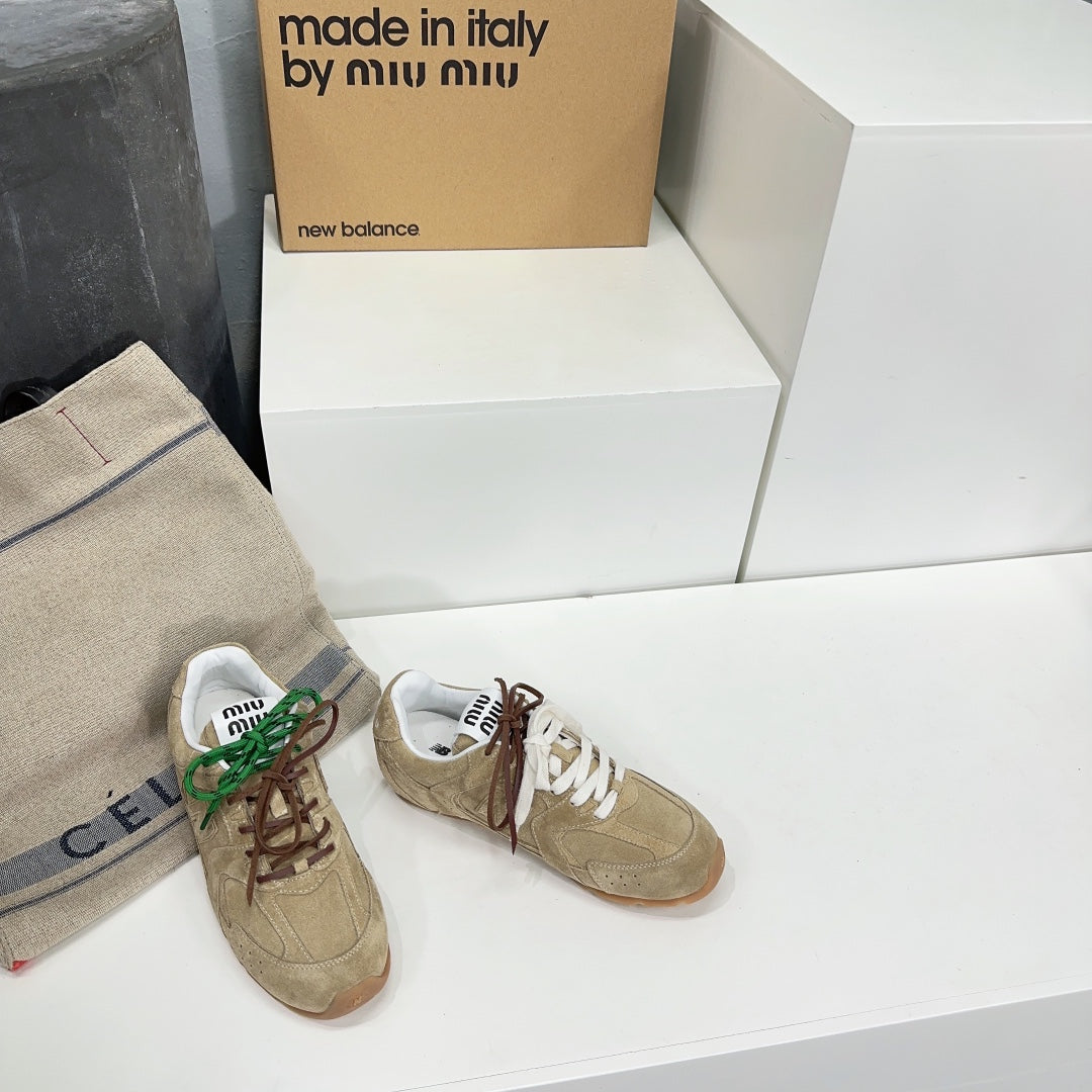Miu Balance 530 SL Sneaker Light Brown Suede