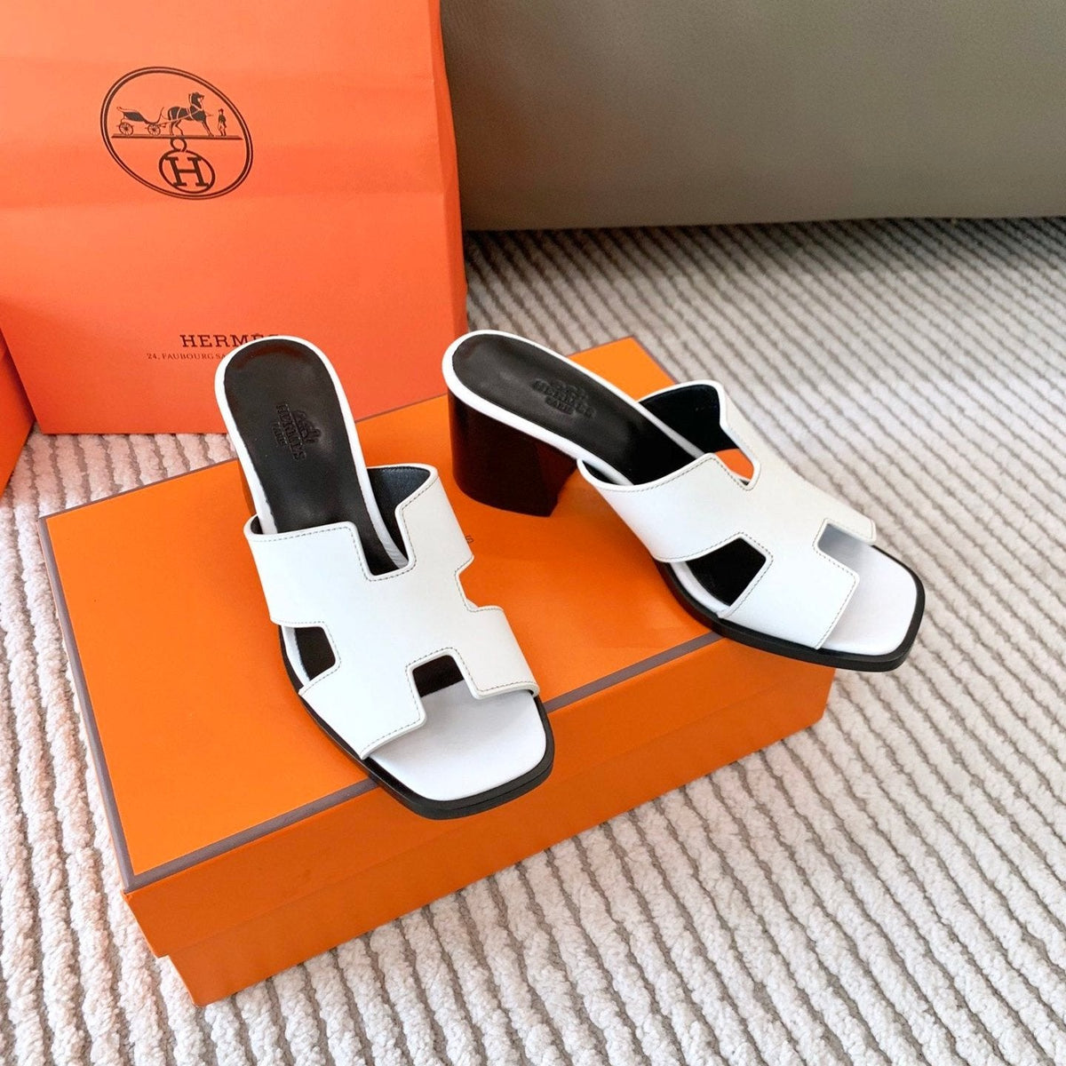 HM Helia 60 Sandal White Lambskin 963251