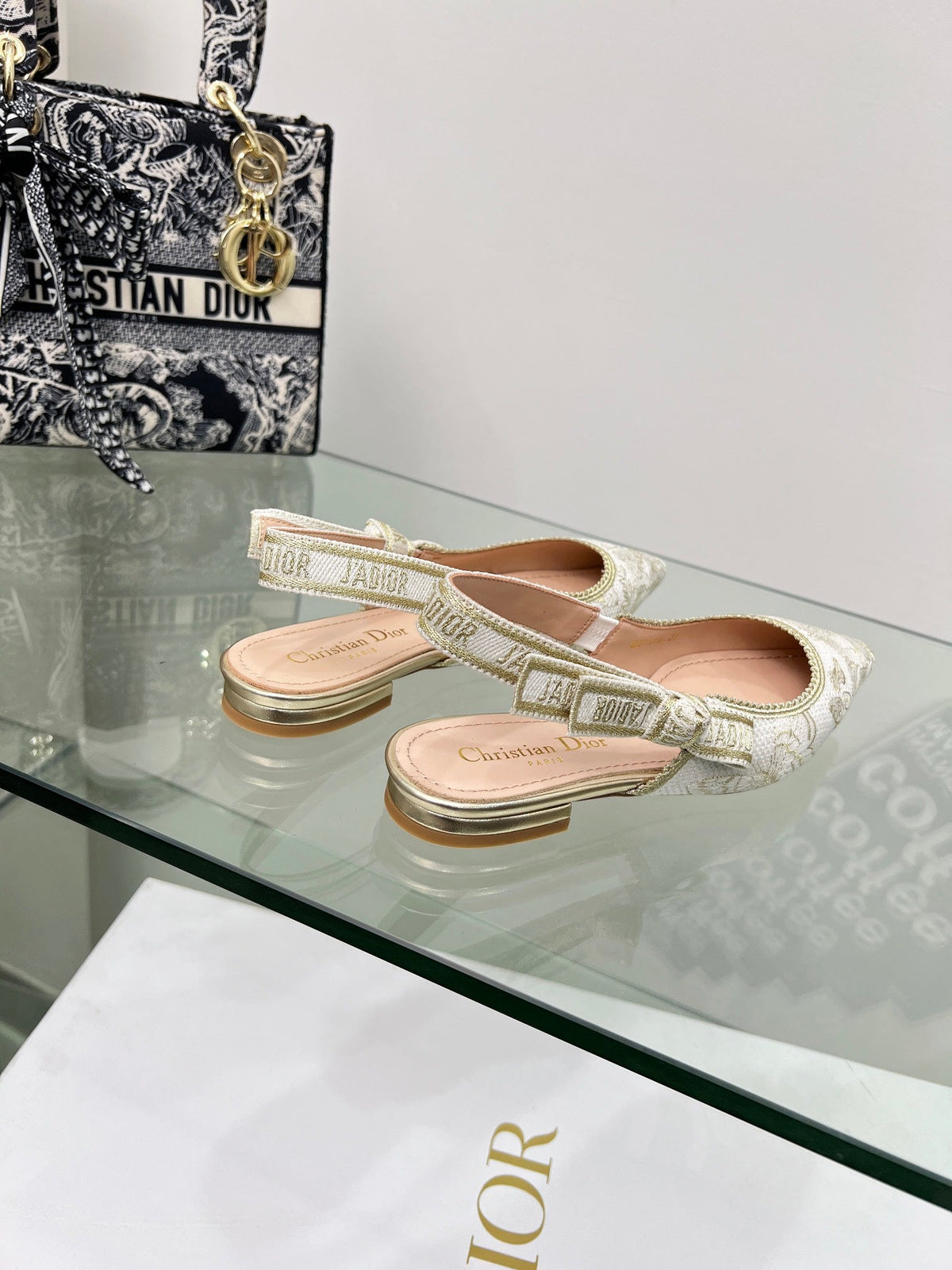 CD 25 Slingback Pump Cream Transparent Mesh