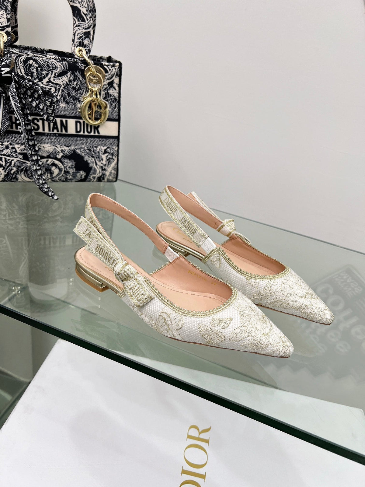 CD 25 Slingback Pump Cream Transparent Mesh