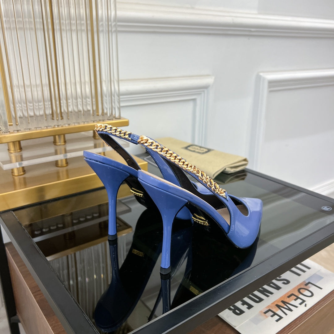 GG SIGNORIA SLINGBACK PUMP CERULEAN LAMBSKIN