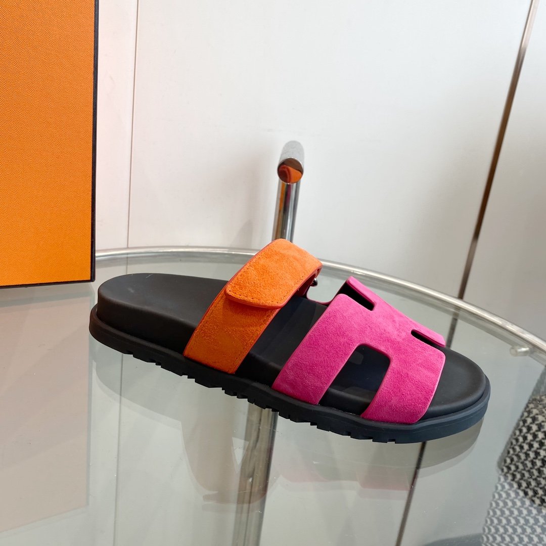 Chypre Sandal Rose Chapas / Orange Suede