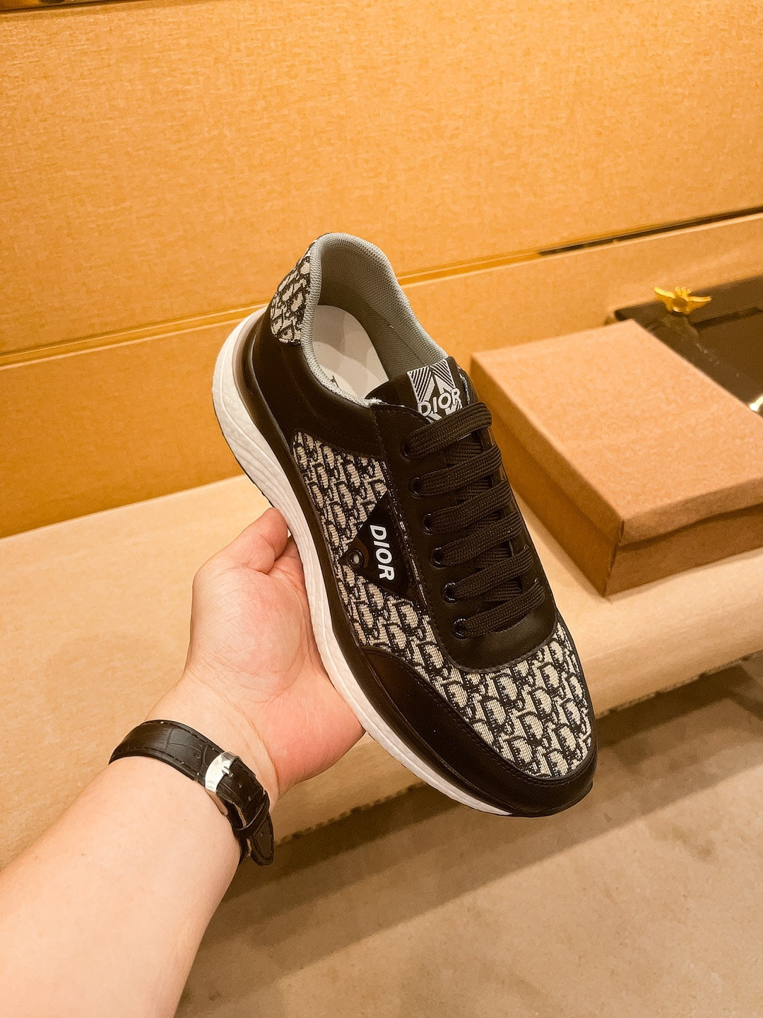 CD SALVATORE FERRAGAMO SNEAKER BLACK JACQUARD