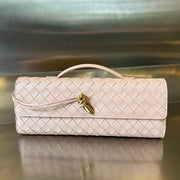 BV Long Clutch Andiamo With Handle 31cm Pink Calfskin 563669