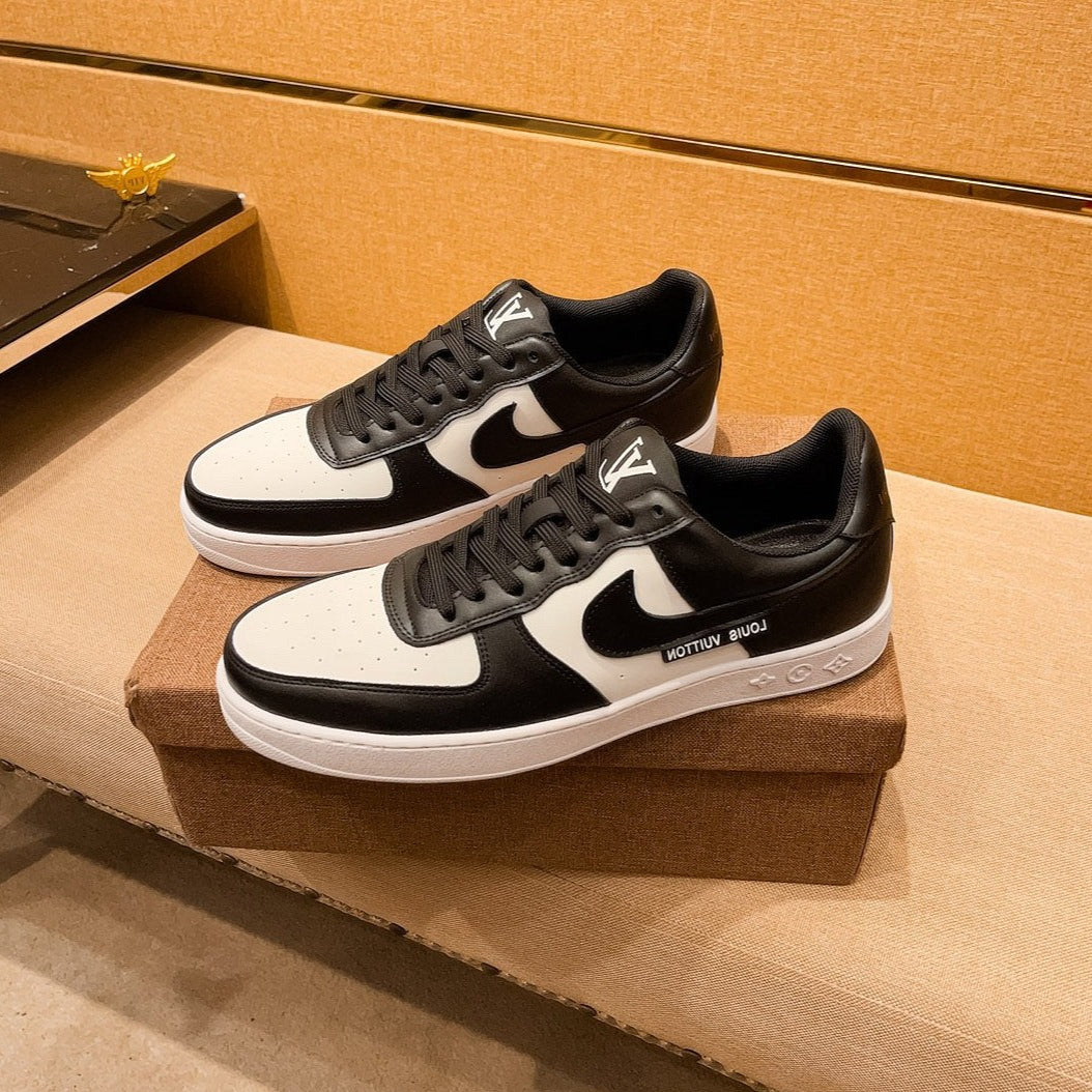 LV AIR FORCE 1 SNEAKER BLACK MIX WHITE