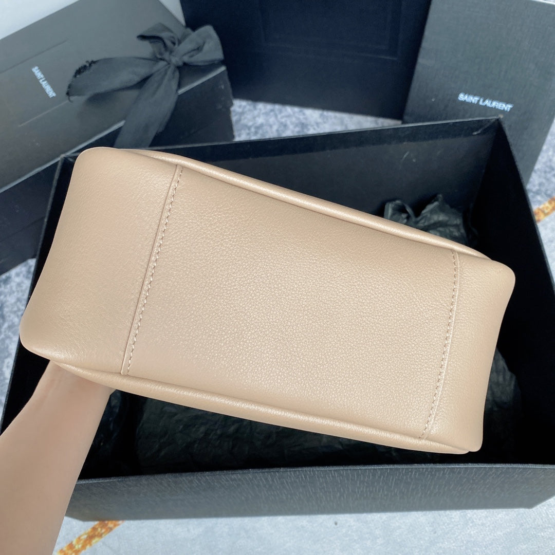 le 5a7 small 23cm dark beige calfskin