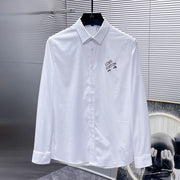 LV BASIC LONG-SLEEVED SHIRT WHITE COTTON 238818
