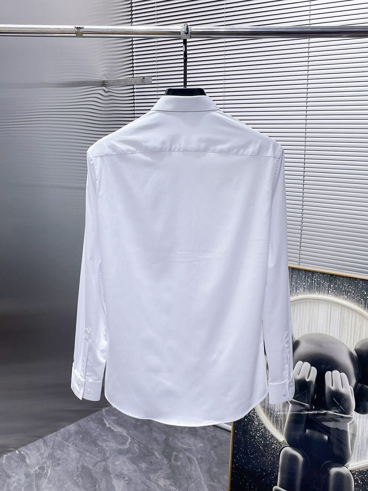 LV BASIC LONG-SLEEVED SHIRT WHITE COTTON 238818