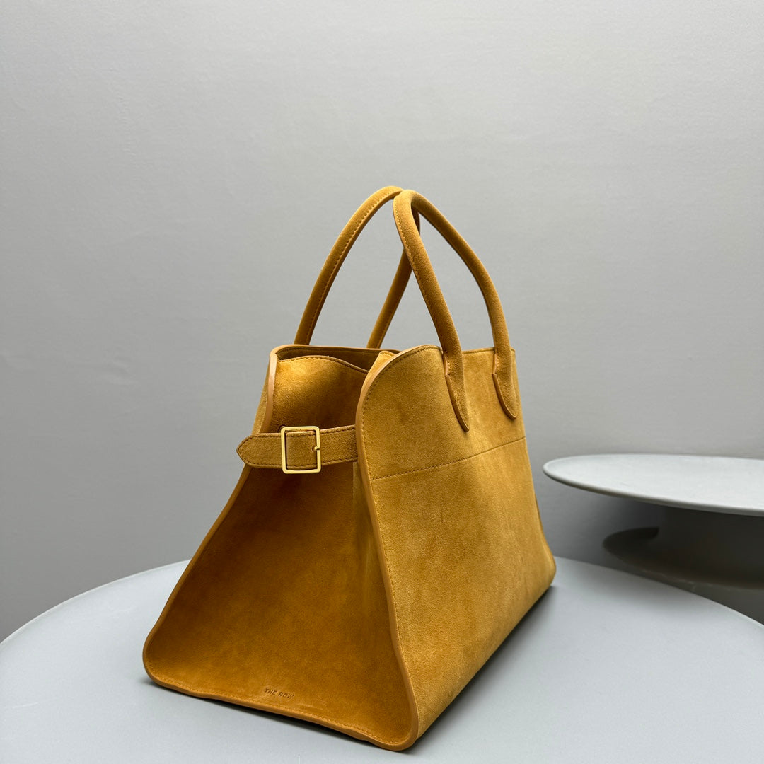 The Row Margaux 15 38cm Tote Bag In Suede