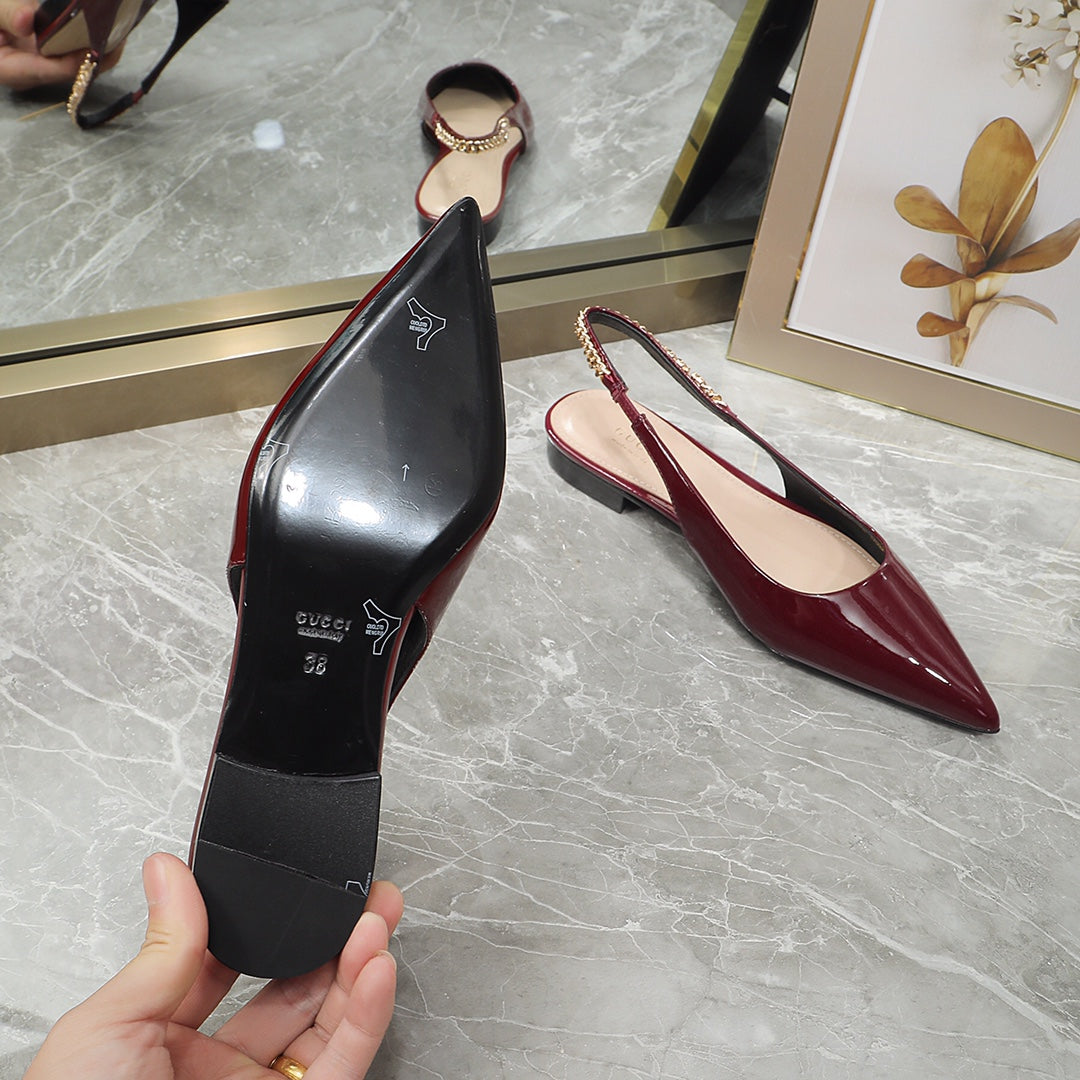 GG  Signoria Slingback Flat red wine