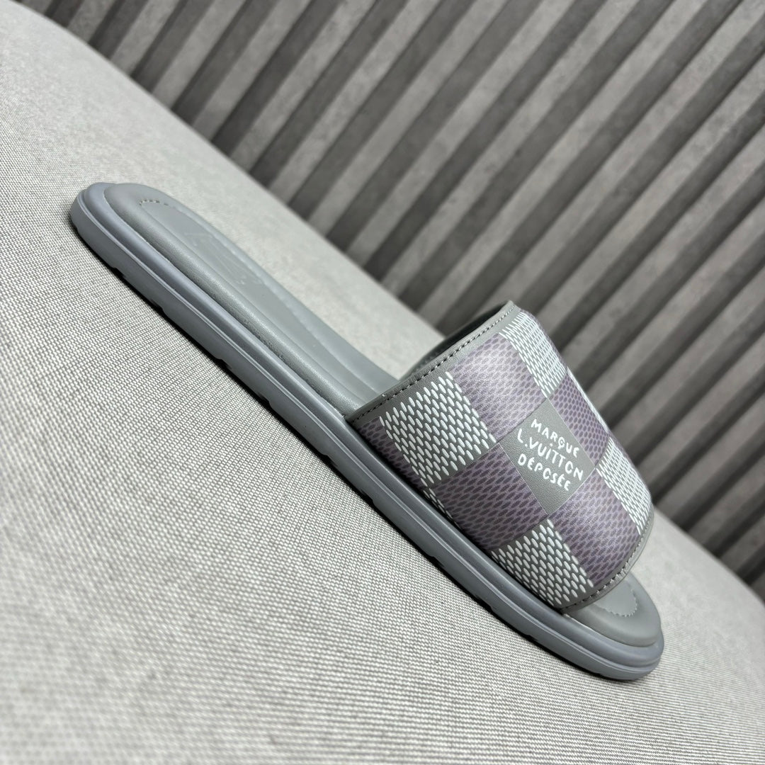 LV VENICE MULE SLIPPERS GRAY DAMIER