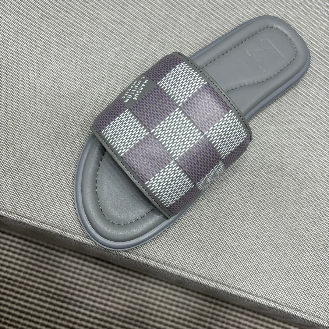 LV VENICE MULE SLIPPERS GRAY DAMIER