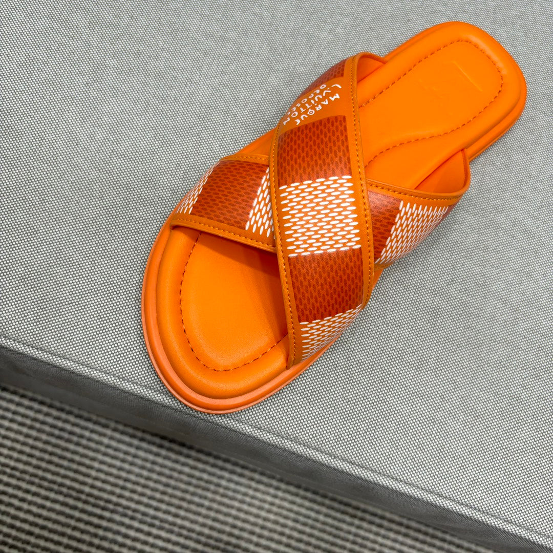 LV VENICE MULE SANDALS TIGER ORANGE