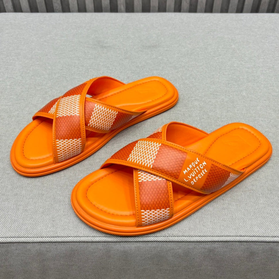 LV VENICE MULE SANDALS TIGER ORANGE