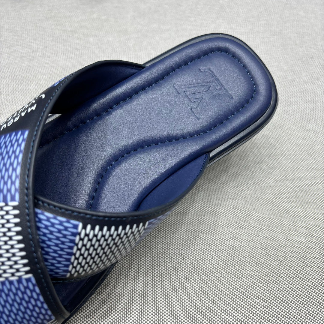 LV VENICE MULE SANDALS NAVY BLUE