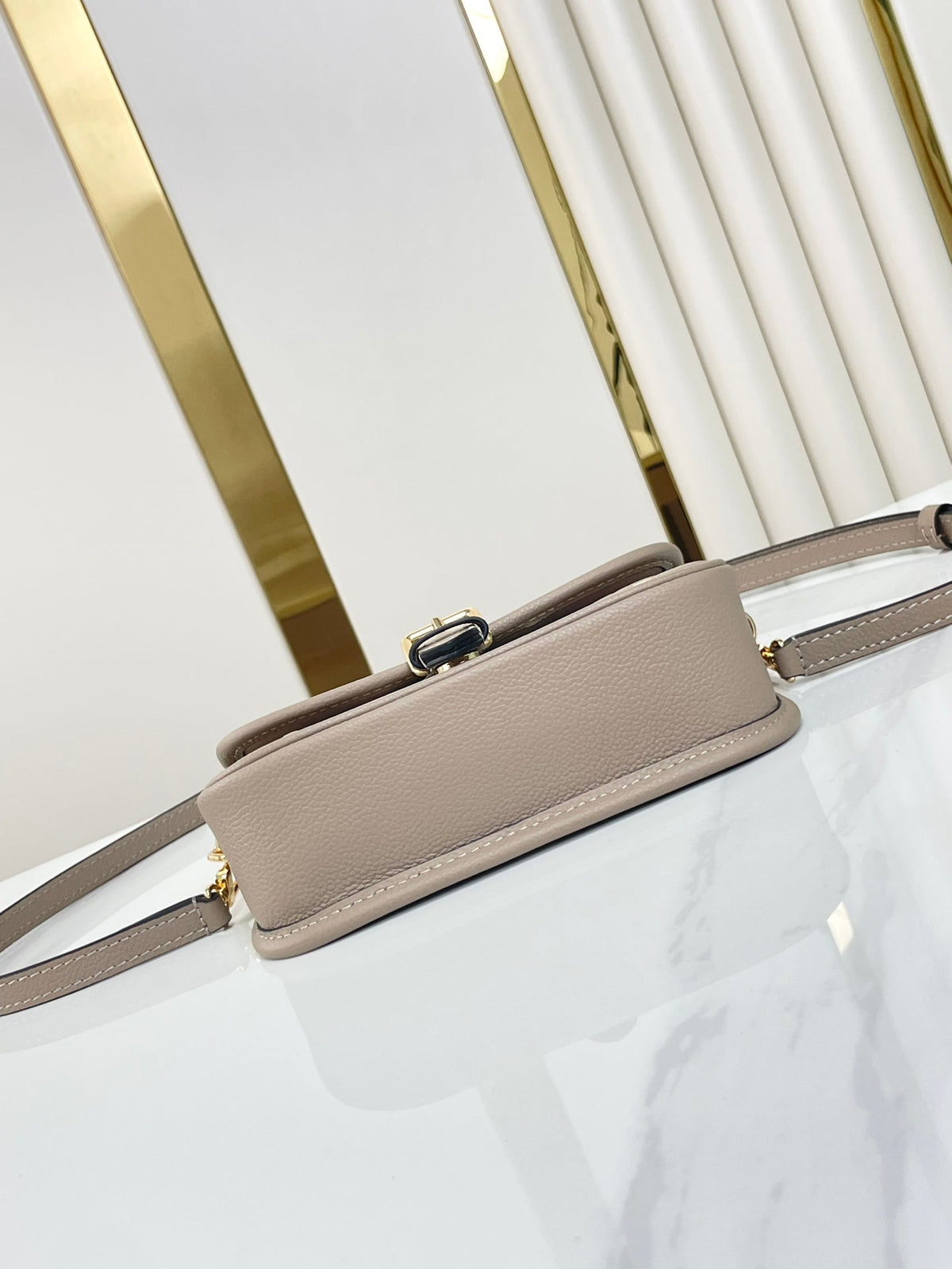 NANO DIANE 19 IN TOURTERELLE WHITE MONOGRAM EMPREINTE LEATHER
