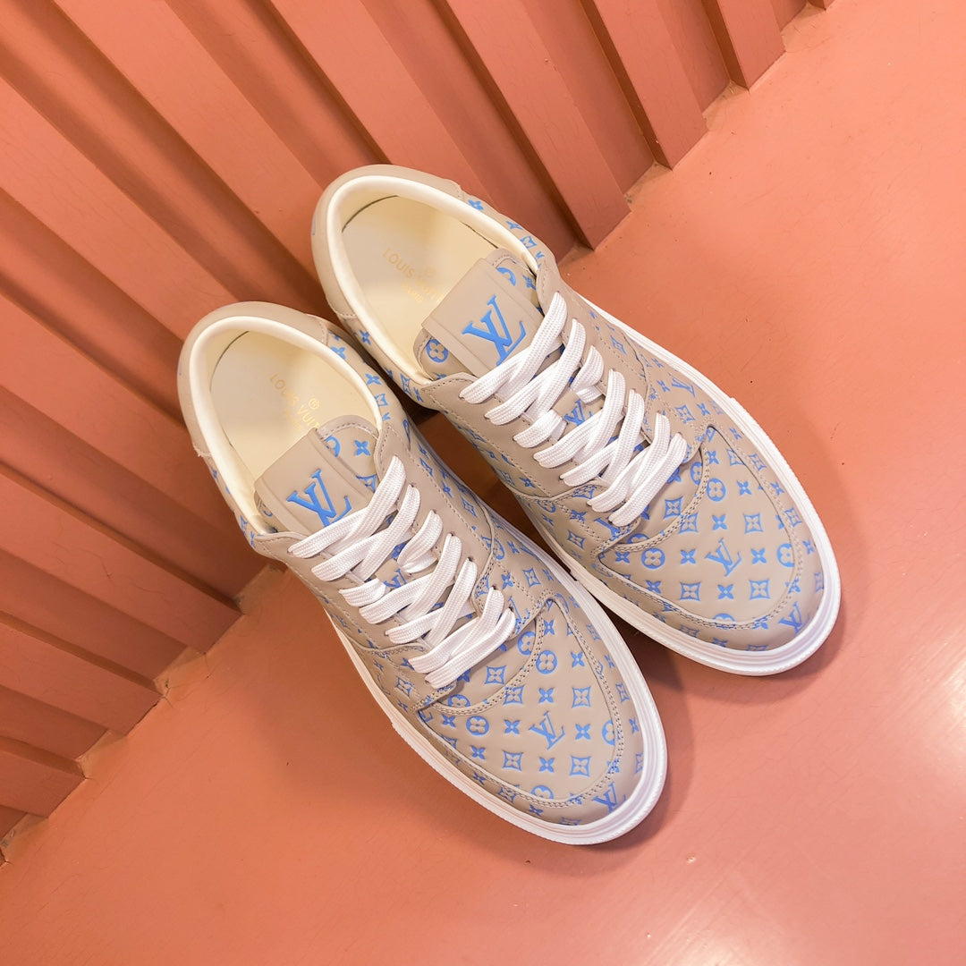 LV TRAINER SNEAKER IN CAMEL BEIGE MONOGRAM CALFSKIN