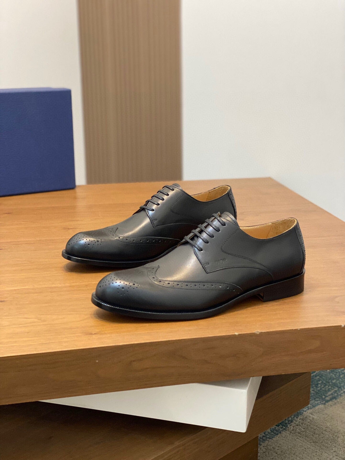 CD POINED TOE LONDON OXFORD BLACK CALFSKIN