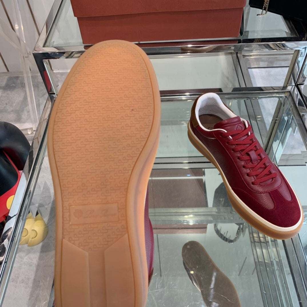 LP TENNIS WALK SNEAKERS CHERRY CALFSKIN