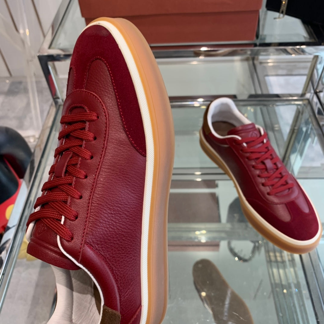 LP TENNIS WALK SNEAKERS CHERRY CALFSKIN