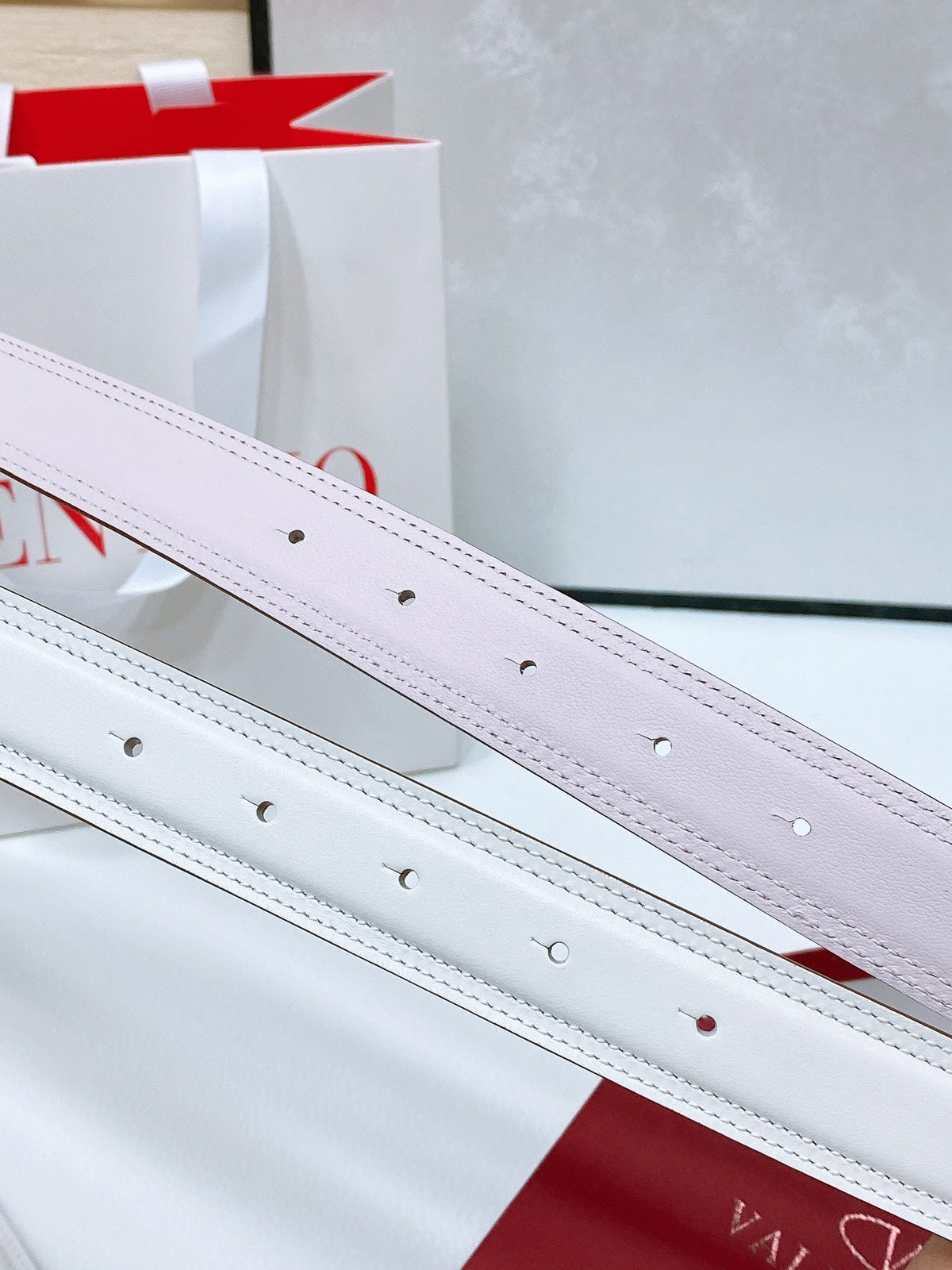 The Bold Edition Belt 30mm White Calfskin Silver Buckle