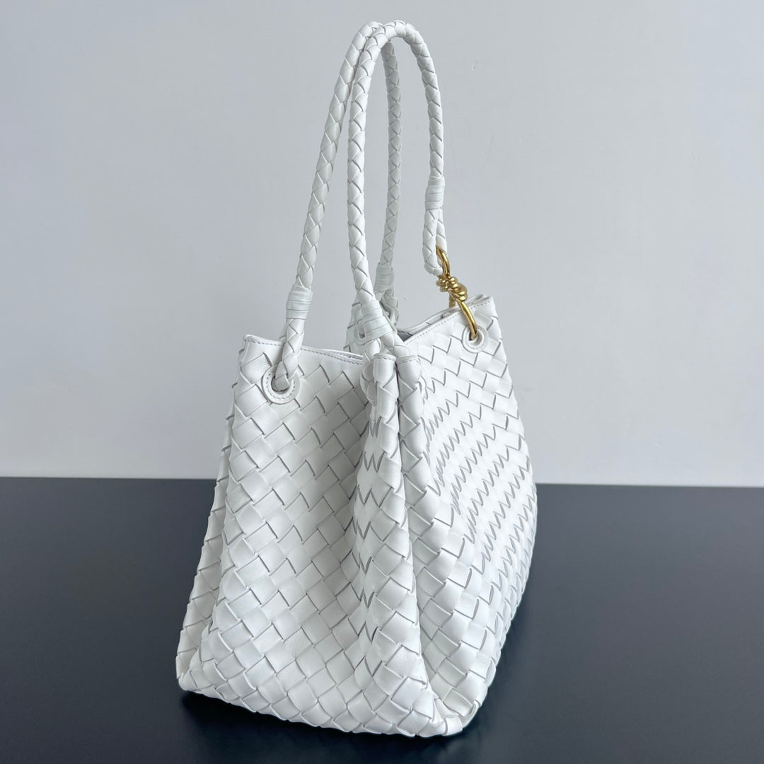 BV Intrecciato 30cm Bag White Leather 532239