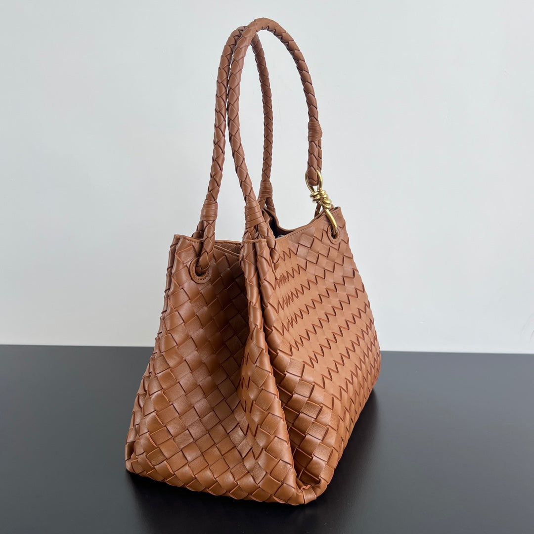 BV Intrecciato 30cm Bag Brown Leather 532249