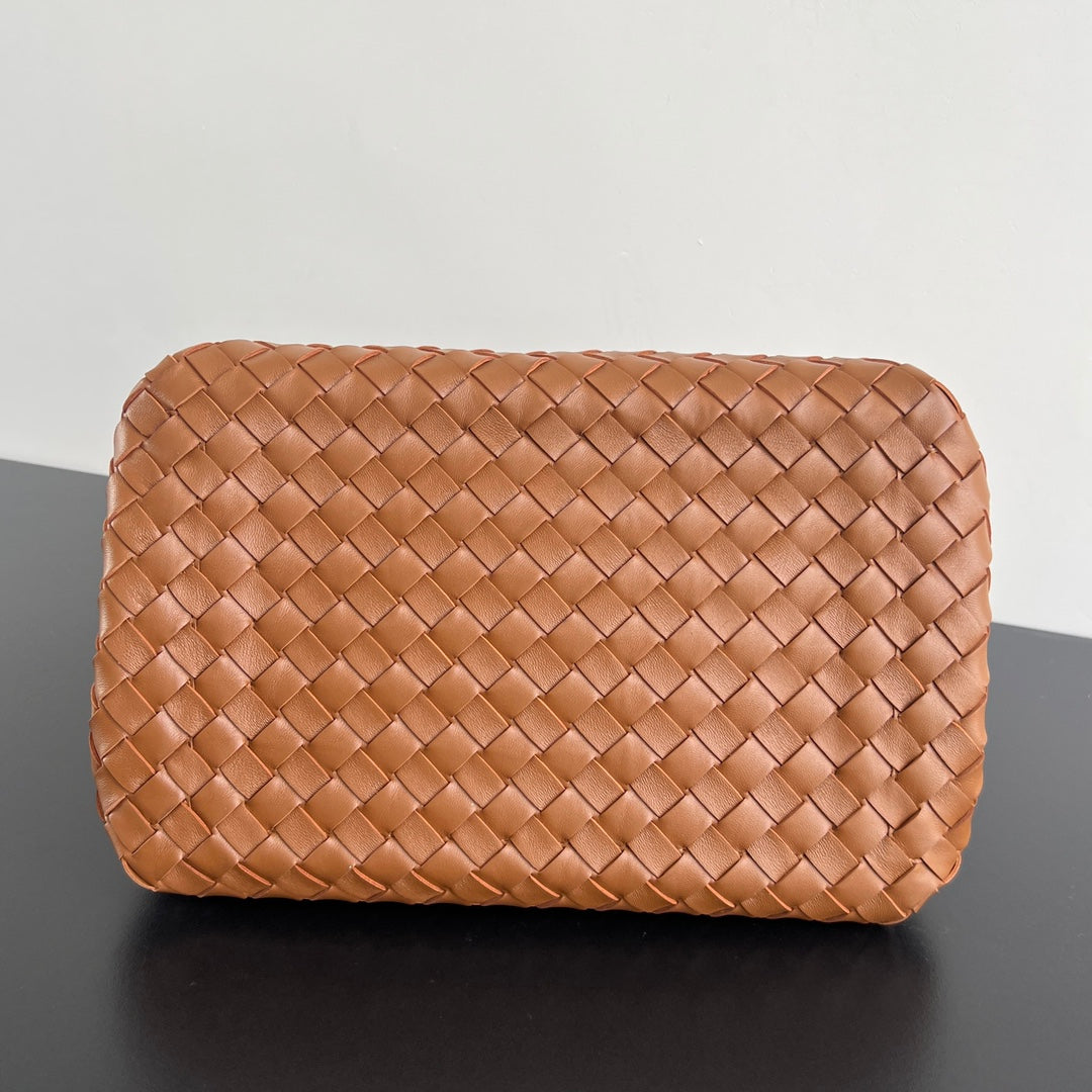 BV Intrecciato 30cm Bag Brown Leather 532249