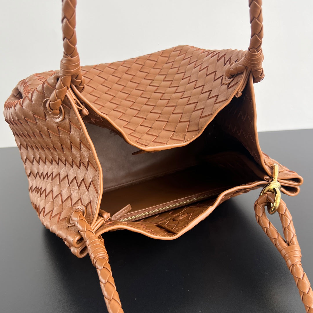 BV Intrecciato 30cm Bag Brown Leather 532249