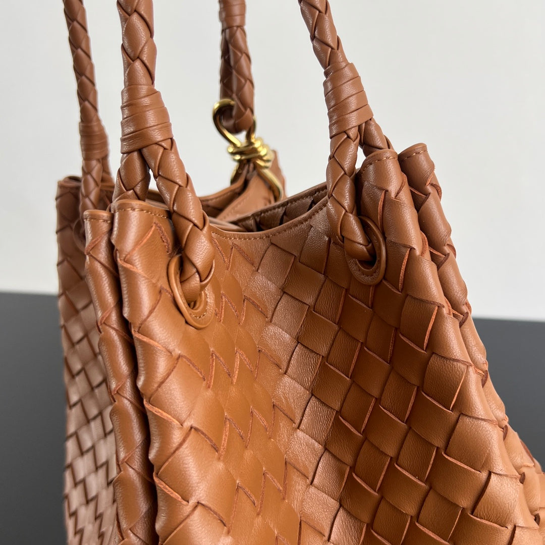 BV Intrecciato 30cm Bag Brown Leather 532249