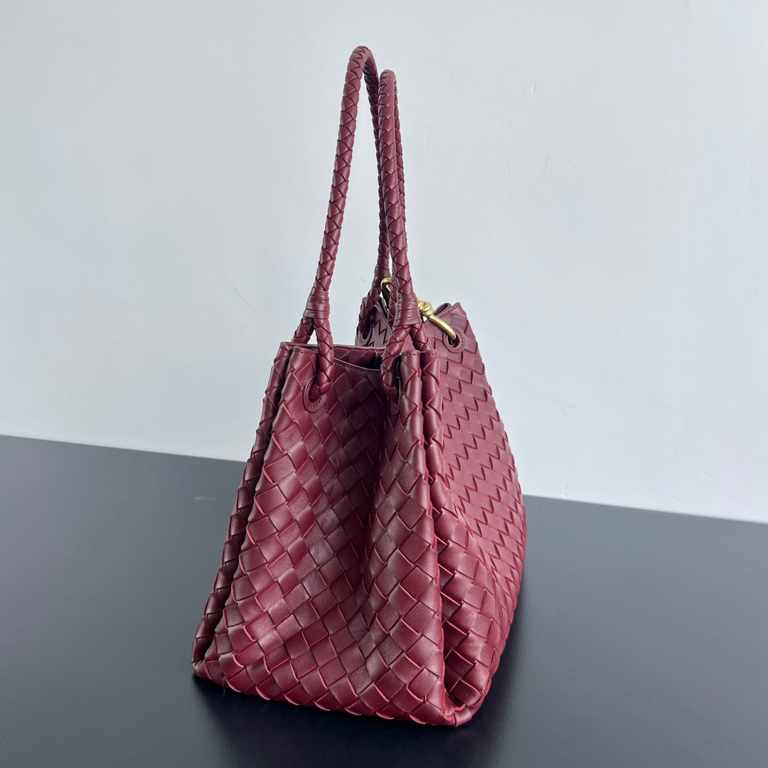 BV Intrecciato 30cm Bag Burgundy Leather 532256